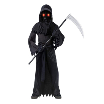 Children male COS horror skeleton Death ghost clothing costume Halloween kindergarten funny black demon dress