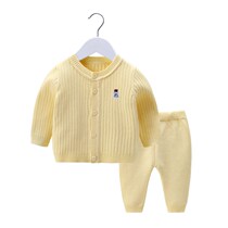 Baby Spring and Autumn Set Infant Cotton Yarn Clothes Baby Knitted Sweater Newborn Sweater Cardigan