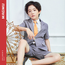 Childrens suit suit suit boy short sleeve suit summer flower boy piano performance host handsome kid dress set