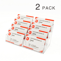 2 transparent business card box desktop acrylic personality creative business rack display table storage box display rack male plastic desktop business card holder simple large capacity
