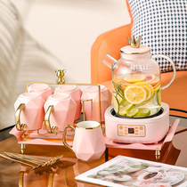 Cup mug set girls cute high-value large-capacity household drinking cup gifts high-end luxury light luxury