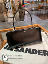 Jil Sander small square bag goji one shoulder hand carry armpit bag square black vertical large mouth gold bag