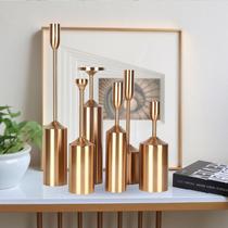 Eurostyle Metal Candleholder Pendulum Pieces Home Living Room Sample Room Furnishing Suit Fashion O Style Dining Table Candlestick Decoration
