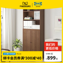 IKEA BILLY OXBERG Bookcase with door European Style bookcase Low cabinet storage rack