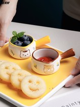 Mini small Milk Cup with handle household ceramic small milk jug sauce dish sharp mouth coffee pour milk cup milk pot small milk pot