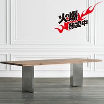 Nordic modern solid wood conference table creative negotiation table desk industrial wind long table simple long table table Workbench