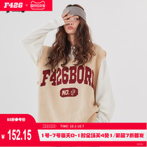 (F426 official store) National Tide brand autumn couple hip hop sports font sweater loose casual vest