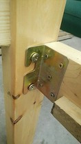 Thickened bed insert heavy solid wood bed hook bed accessories corner code bed hinge screw bed buckle furniture connector hardware
