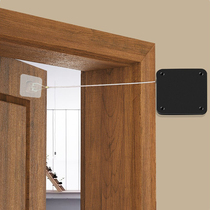 Non-perforated door closer household iron door hydraulic buffer sliding rope wooden door sliding door closing artifact automatic and simple