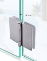 Tempered door cabinet door small non-opening glass hinge thickened closure clip wine cabinet accessories non-perforated one-sided