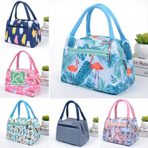 New fashion zipper portable insulation bag women cartoon waterproof Bento bag with aluminum foil insulation