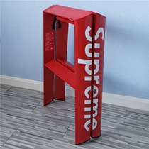 German Red Dot Design Award supreme Ladder Net Red Two Step Herringbone Ladder Folding Ladder Household Aluminum Ladder
