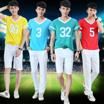 Men's Adult Cheerleading Performance Costume Cheerleading Dance Costume Boys Stage Costume Performance Costume Student Suit