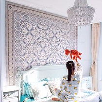 ) Smurfs) fresh color small tiles Nordic kitchen floor tiles balcony non-slip cement tiles toilet tiles