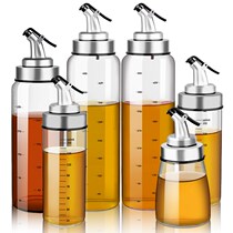 Oil bottle glass oil pot glass large seasoning jar household soy sauce vinegar pot high temperature and leak proof kitchen seasoning bottle jar