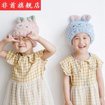 Japanese childrens dry hair hat Girls cute children baby baby bag headscarf super absorbent quick-drying thick shower cap