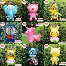 Mid-Autumn Inflatable Lantern Cartoon Music Lantern Portable PVC Doll Princess Bear Dog Cat Superman Music Lantern