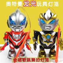 Mid-Autumn Lantern Childrens Electric Lantern Music Portable Iron Man Ultraman Superman Spinning Toy Lantern Lantern