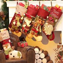 Christmas stockings gift bags Christmas decorations Santa Claus snowman socks candy bags Christmas gifts