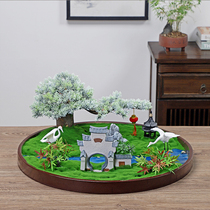 New Chinese Turntable Intermediate Swing Flower Hotel Large Round Table Decoration Pendulum Round Table of table Dining Room Table Flower Pendulum Table