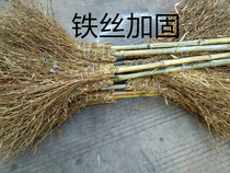 Small natural broom Sanitation broom old-fashioned handmade wire bamboo broom factory cleaning broom