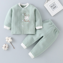 Baby clothes Super foreign Winter cotton pajamas with cotton thermal underwear set split mens baby Autumn and Winter Women