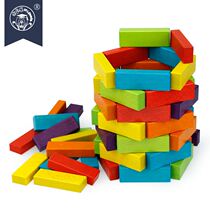 Stacked music wooden color large-scale stacked high-level cascading adult parent-child table game draw music pile building blocks