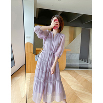  Seaside vacation milk sweet fairy purple dress thin section fairy Xiaoxiang style beach long skirt summer