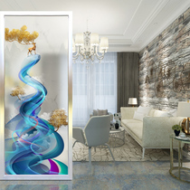 Simple modern art glass partition wall screen home decoration living room porch translucent frosted custom tempering process