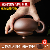 Yixing Zhu Ni Purple sand pot Teacup handmade household bubble ball hole Xishi Antique Pot Kung Fu tea set household set
