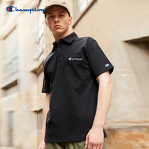 Champion champion T-shirt official website 2021 spring and summer new item cursive small logo short-sleeved T-shirt POLO shirt mens sports