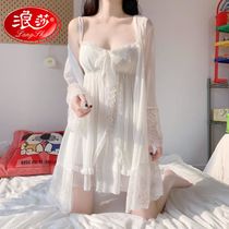 Lanza Pajamas Women Summer 2022 New Princess Wind Spring Summer Homewear Sexy Little Man Slip Nightdress in
