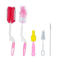 New creative baby bottle brush five-piece set pacifier brush cup cleaning brush mother and baby manufacturers
