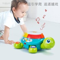 Huile 678 Qizhi Crawling Turtle Learning Baby Electric Hand Clap Drum Crawl Toy Baby Puzzle Early Education 0-3 years old