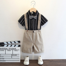 Boy dress suit summer suit children host clothing kindergarten chorus performance short sleeve pants