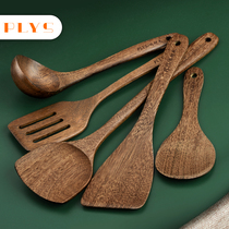 Chicken wing Wood spatula household non-stick pot special kitchenware wooden spoon high temperature stir-fry shovel Wood shovel antibacterial and mildew