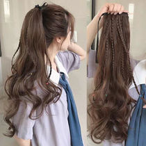 Wipe piece female dyed summer simulation real hair full real hair long hair fake hair hair set hair hair sleeve additional hair volume fluffy one piece
