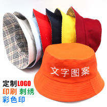 Cotton fishermans hat custom logo embroidery printed childrens fishermans hat custom diy fishermans hat custom Korean version of basin hat