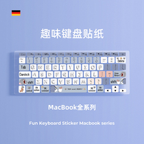 Giggs Macbook keyboard film Apple notebook macbook pro 13-inch keyboard stickers 2020 key stickers 12-inch keyboard stickers air shortcut stickers Cute