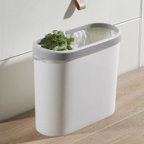 Thin trash can 10cm seam trash can kitchen bathroom plastic gap paper basket rectangular narrow flat garbage