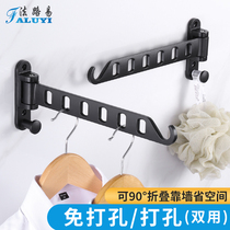 Hangers Wall-style window drying clothes new nail-free Rod invisible household balcony does not occupy space hanging