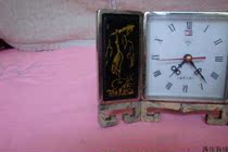 Antique collection has been oiled alarm clock screen card nostalgic winding machinery seat watch maintenance old objects