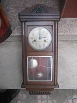 50 rare wall clock old mechanical clock wooden rare bottom Pearl 1