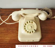 Yao Lankaku] 50s German W48 Ivory White Gum Wood Old telephone Telephone Antique