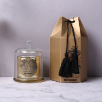 Creative smoke-free fragrance candle glass gold clock handmade plant incense household indoor air deodorizing companion hands