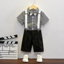 Boy dress suit British style summer year-old little host piano performance suit Flower girl suit Childrens suit