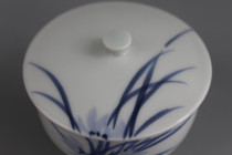 Japanese tea props# Showa Chuang Yun Pavilion Fu dyed Orchid Wengai Bowl Five Guests