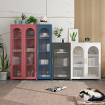 Bookcase Shelve Shelve for home Contained Children Storage Single Door Narrow Cabinet Living-room Side Cabinet Changhong Glass Display Cabinet