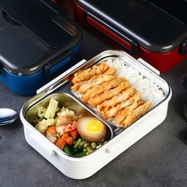 Thinnloon304 stainless steel lunch box student lunch box rectangular 1 person portable childrens divider lunch box