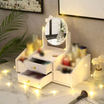 Mirror Makeup Mirror SS Wind Desktop with Red Beauty Makeup Dormitory Students Household Dressing Mirror